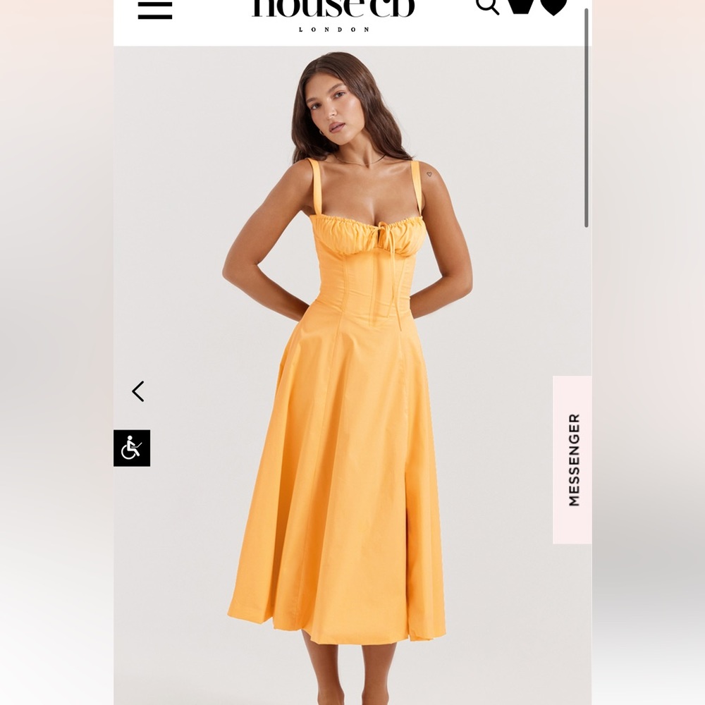 House of CB Carmen Tangerine Bustier Dress